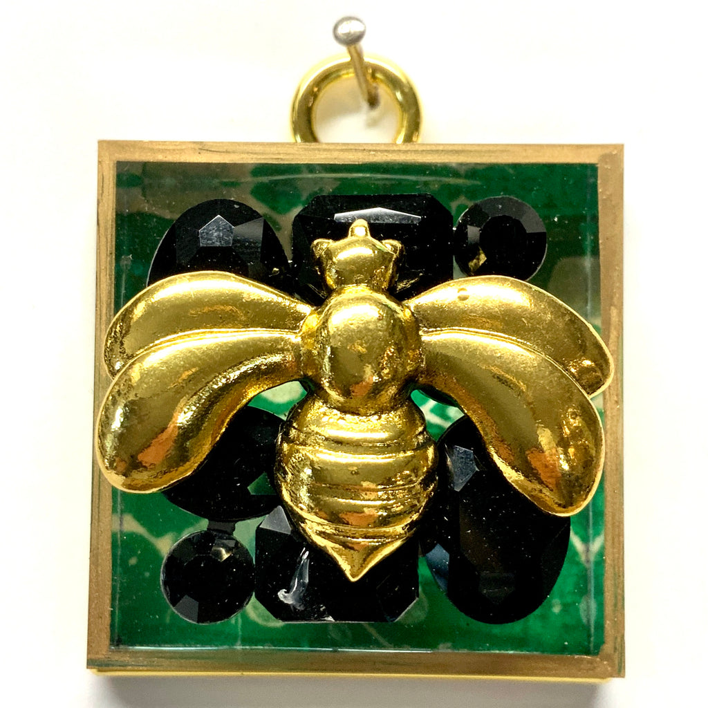 Acrylic Frame with Deco Bee on Necklace / Slight Imperfections (2