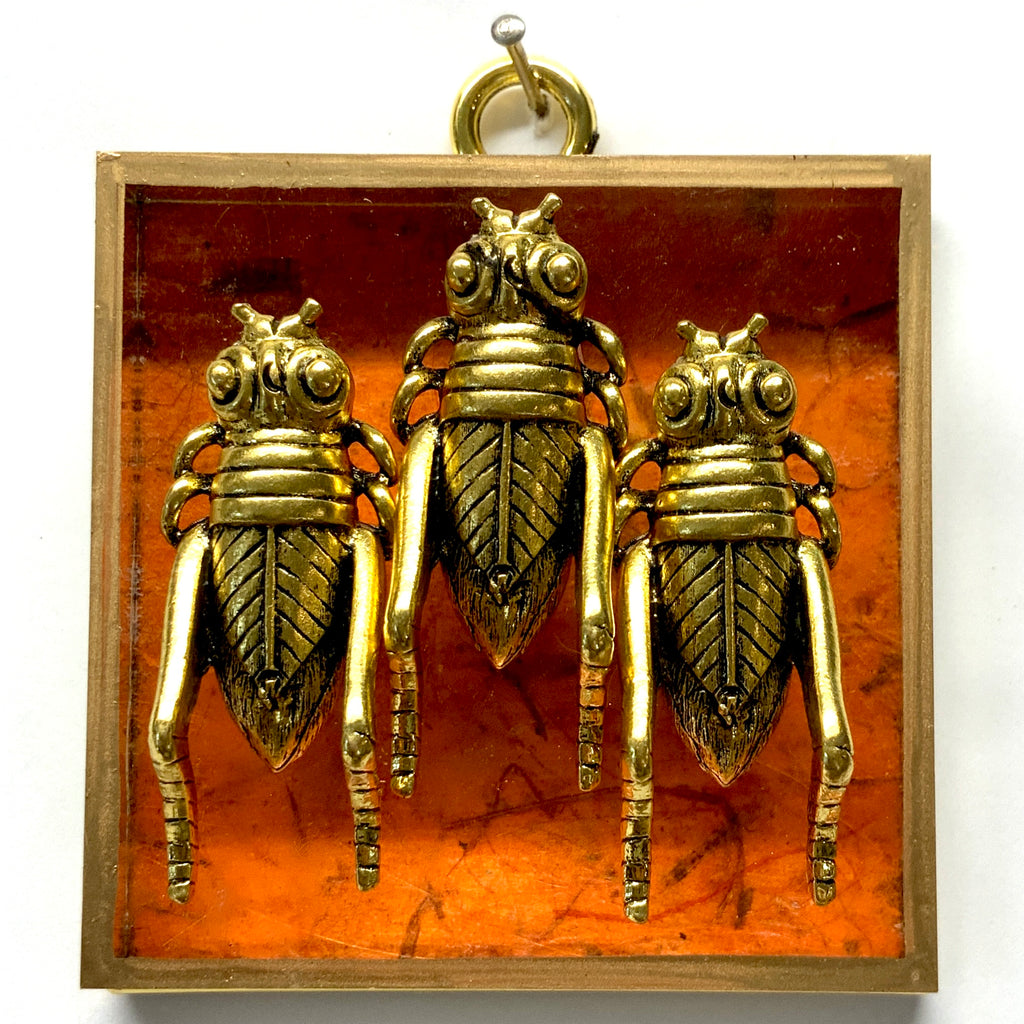 Acrylic Frame with Grasshoppers / Slight Imperfections (3