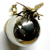 Mirrored Gazing Ball Frame with Bee (2
