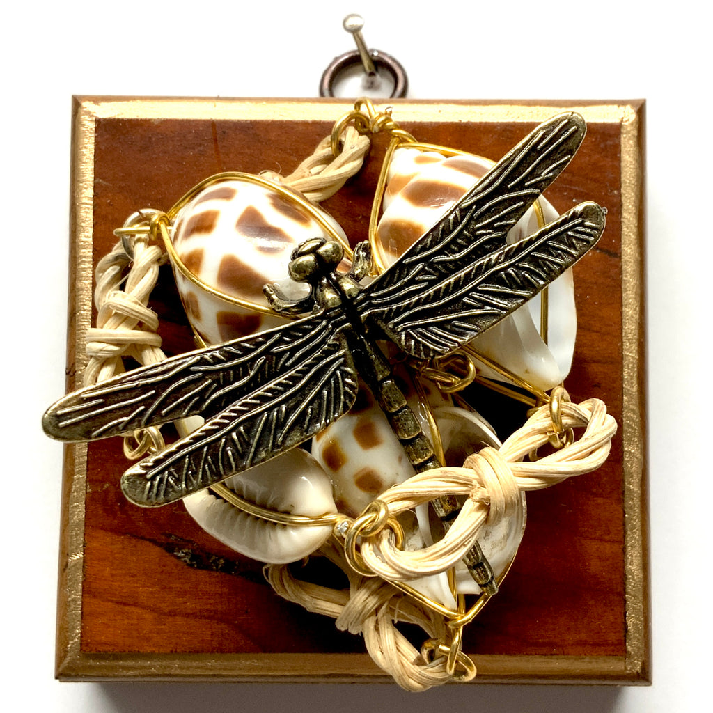 Wooden Frame with Dragonfly on Necklace (3.5