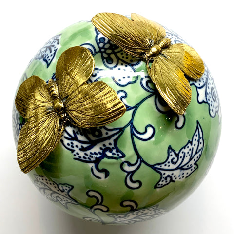 Ceramic Ball Frame with Butterflies (4
