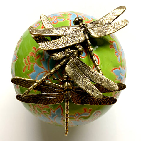 Ceramic Ball Frame with Dragonflies (4