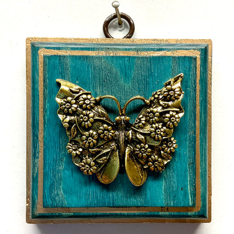 Blue Waxed Frame with Butterfly (3.5