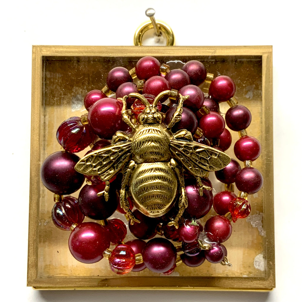 Acrylic Frame with Grande Bee on Necklace / Slight Imperfections (3