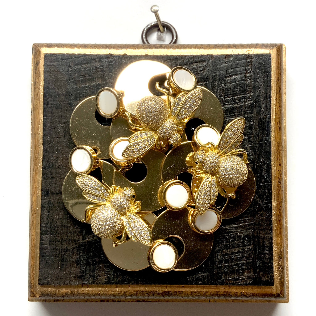 Bourbon Barrel Frame with Sparkle Bees on Necklace (4
