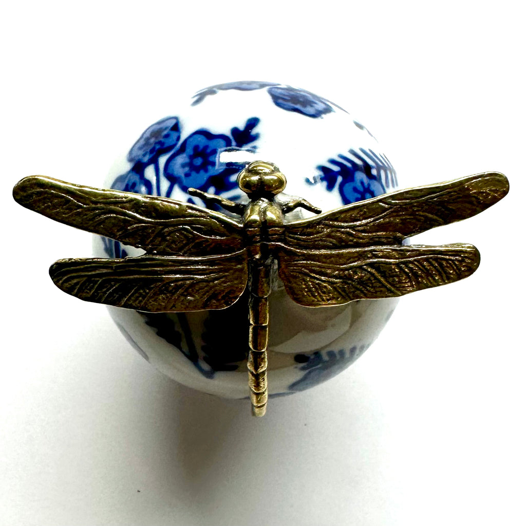 Ceramic Ball with Dragonfly (2.25” wide)
