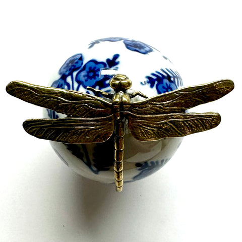 Ceramic Ball with Dragonfly (2.25” wide)