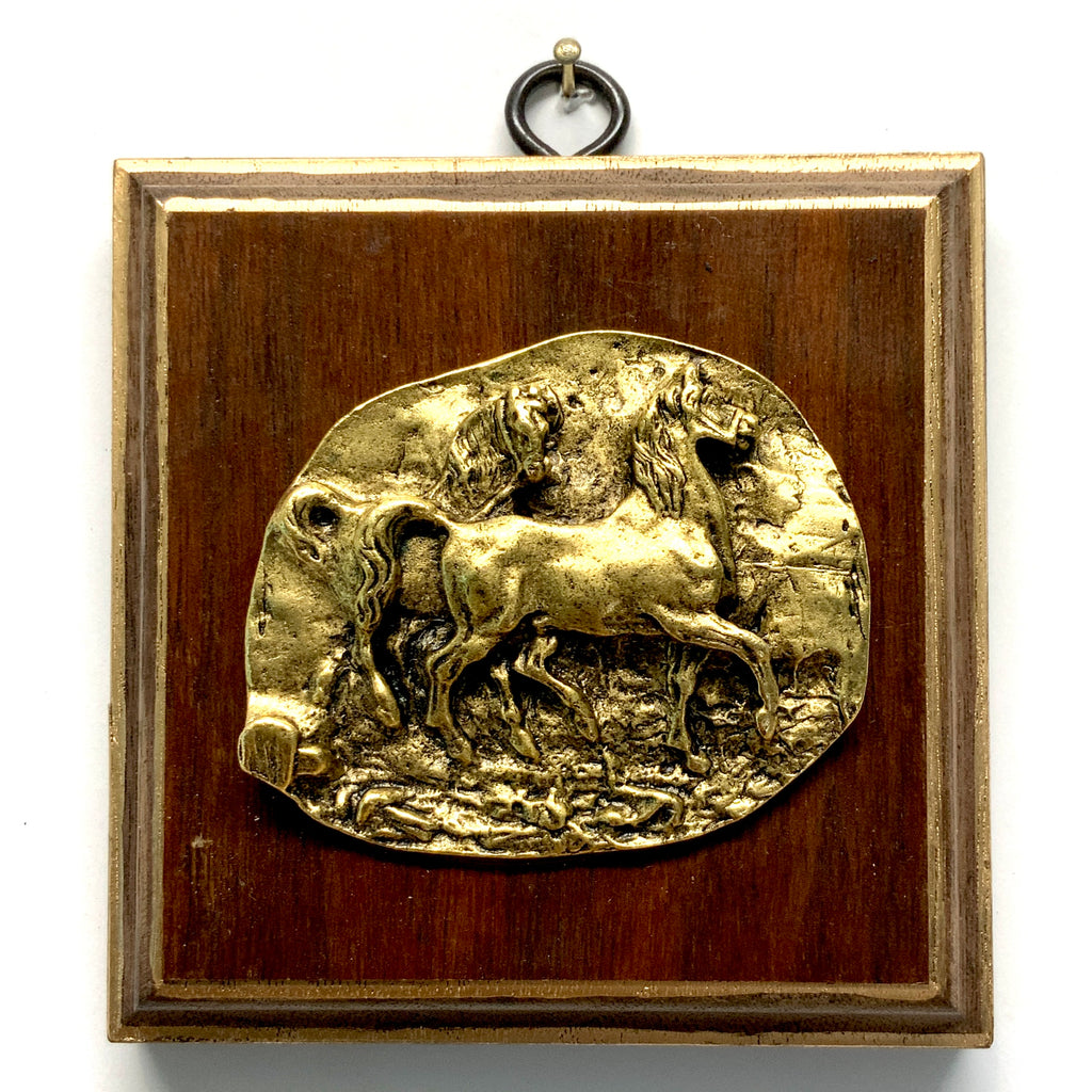 Mahogany Frame with Horses (3.75” wide)