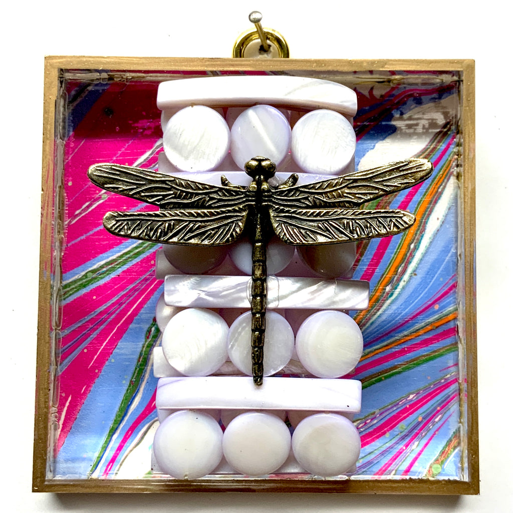 Acrylic Frame with Dragonfly on Necklace / Slight Imperfections (4