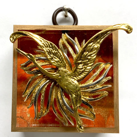 Acrylic Frame with Crane on Brooch / Slight Imperfections (2