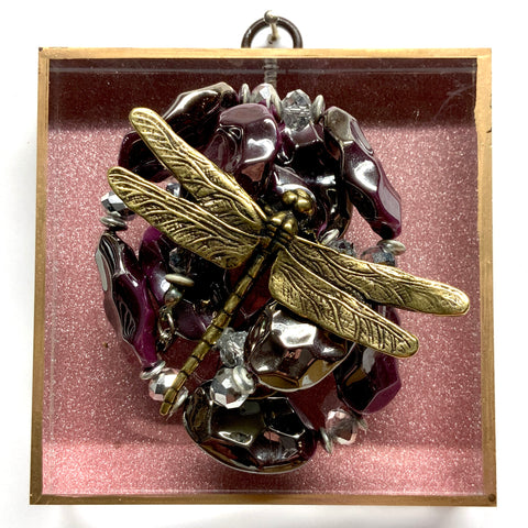Acrylic Frame with Dragonfly on Necklace / Slight Imperfections (4