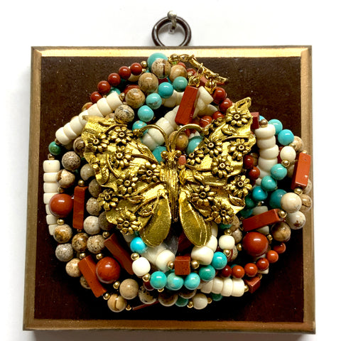 Wooden Frame with Butterfly on Necklace (4