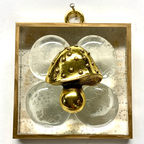 Acrylic Frame with Mushroom on Glass Beads / Slight Imperfections (3