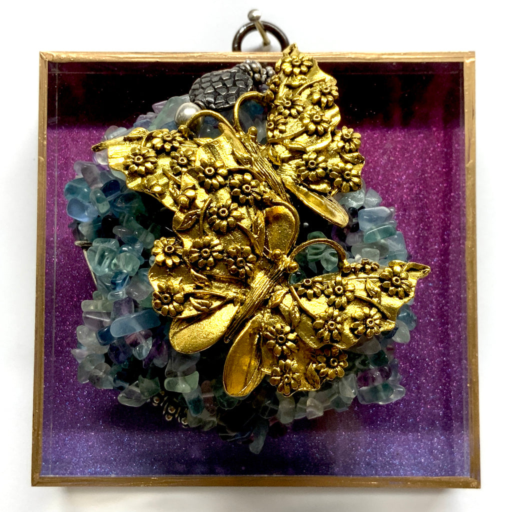 Acrylic Frame with Butterflies on Necklace / Slight Imperfections (4