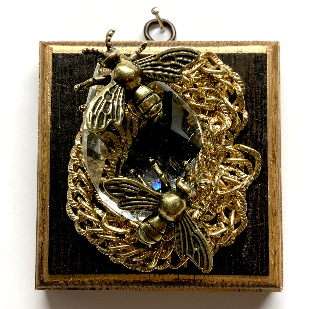 Bourbon Barrel Frame with Bees on Necklace (4