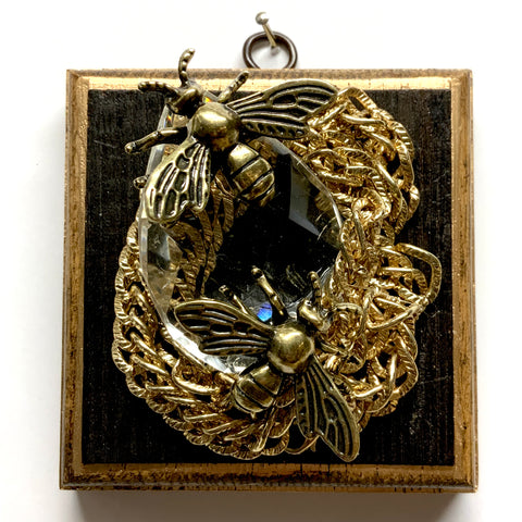 Bourbon Barrel Frame with Bees on Necklace (4