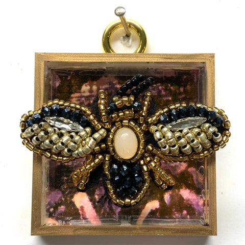 Acrylic Frame with Beaded Bee / Slight Imperfections (2