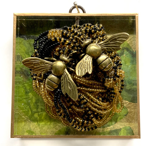 Acrylic Frame with Bees on Beads / Slight Imperfections (4
