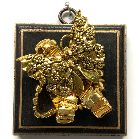 Painted Frame with Butterfly on Necklace (3.25