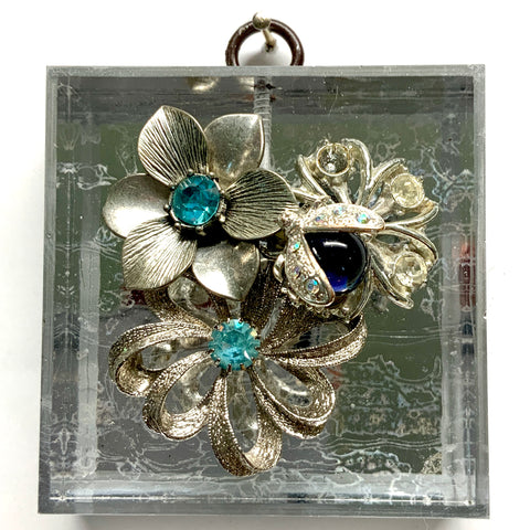 Acrylic Frame with Brooches on Mylar / Slight Imperfections (3