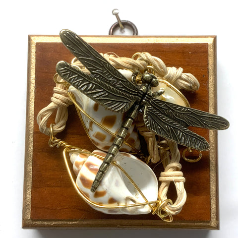 Wooden Frame with Dragonfly on Necklace (3.5