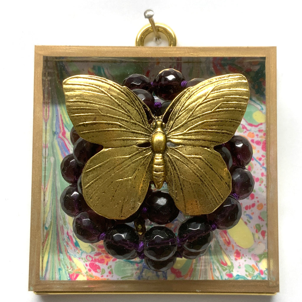 Acrylic Frame with Butterfly on Necklace / Slight Imperfections (3