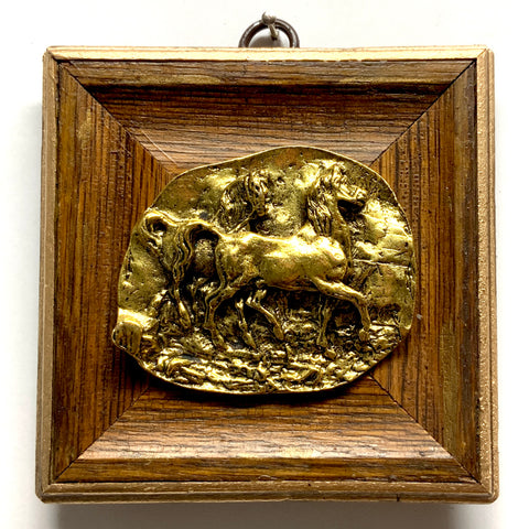 Wooden Frame with Horses (4.25