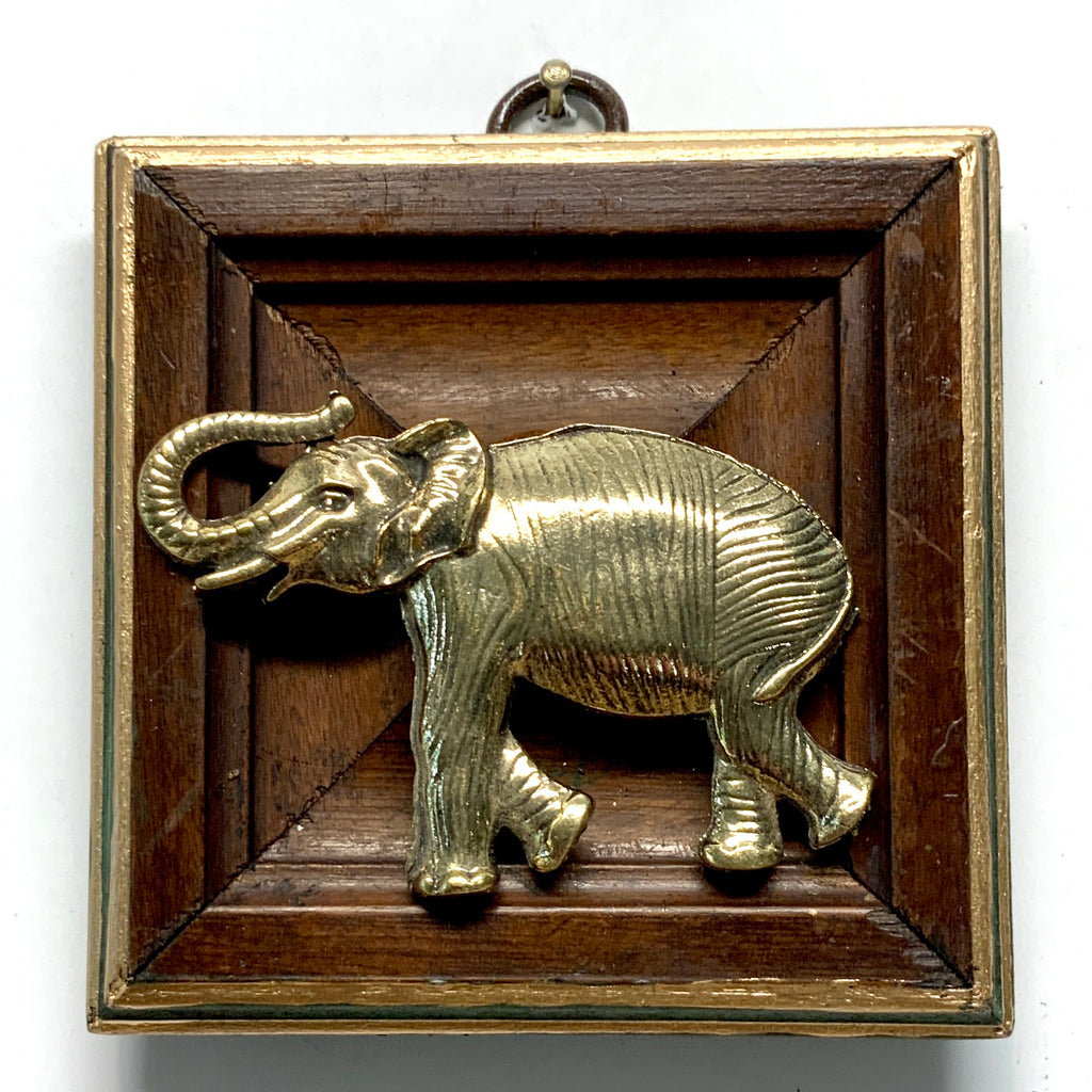 Wooden Frame with Elephant (3.5” wide)