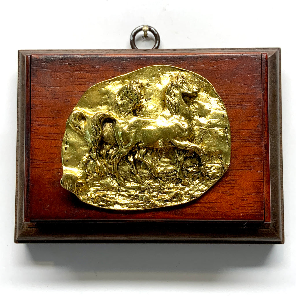 Wooden Frame with Horses (4.75” wide)