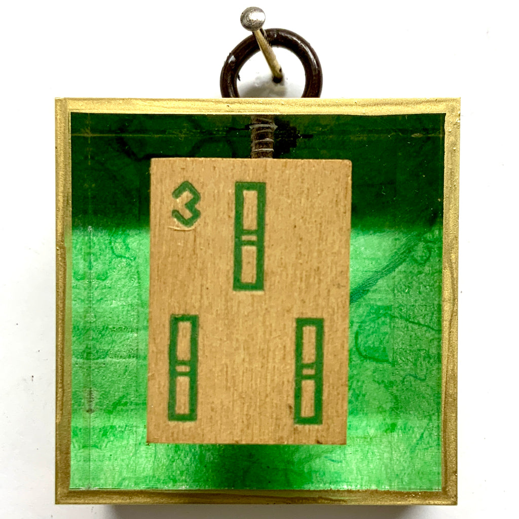 Acrylic Frame with Mahjong Tile / Slight Imperfections (2” wide)