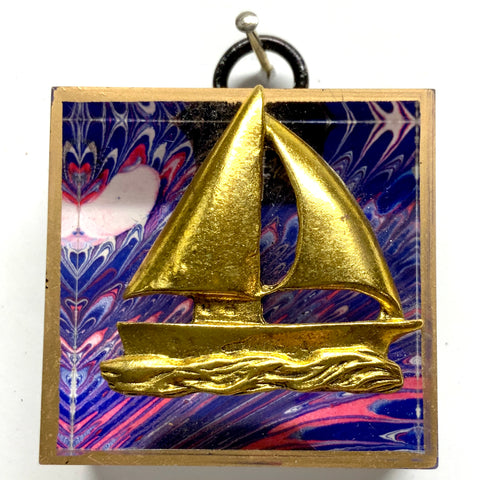 Acrylic Frame with Boat / Slight Imperfections (2