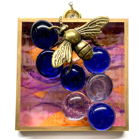 Acrylic Frame with Bee on Glass Beads / Slight Imperfections (3