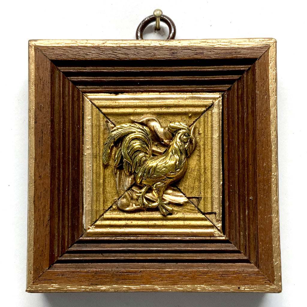 Wooden Frame with Rooster (3.25” wide)