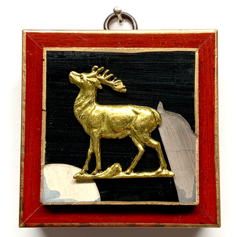 Modern Lacquered Frame with Stag on Coromandel (3