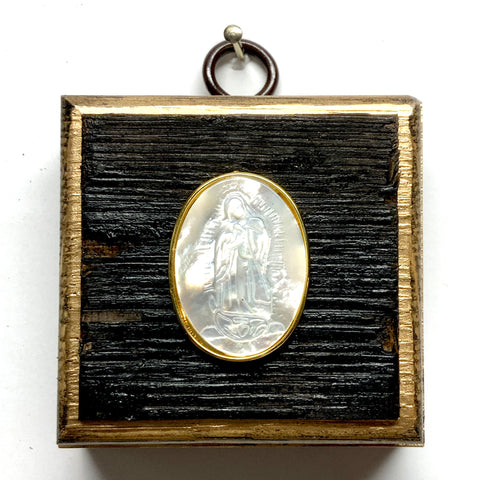 Bourbon Barrel Frame with Mother Mary (2.5” wide)