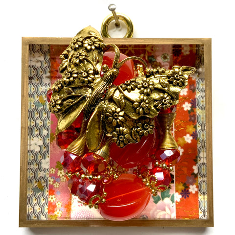 Acrylic Frame with Butterfly on Necklace / Slight Imperfections (3