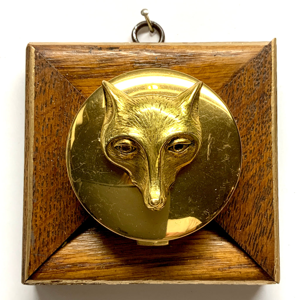 Wooden Frame with Fox on Compact (4