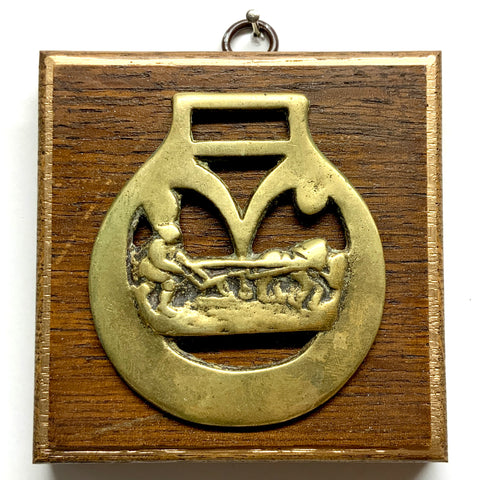 Wooden Frame with Horse Brass (4