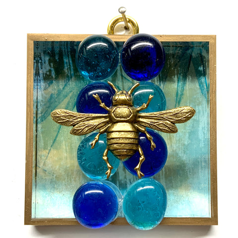 Acrylic Frame with Italian Bee on Glass Beads / Slight Imperfections (3