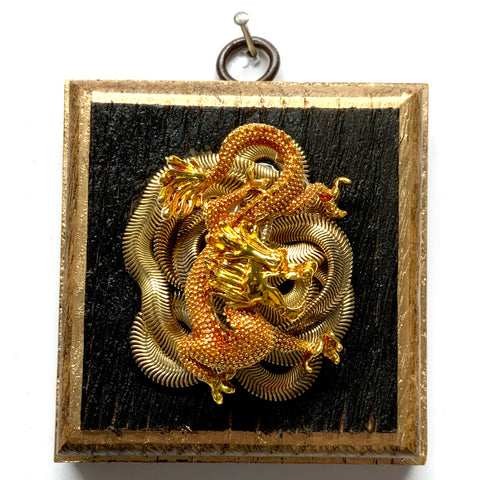 Bourbon Barrel Frame with Dragon on Necklace (3.25