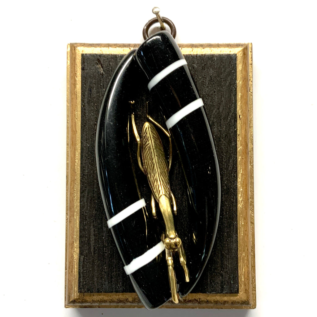 Bourbon Barrel Frame with Praying Mantis (3.25