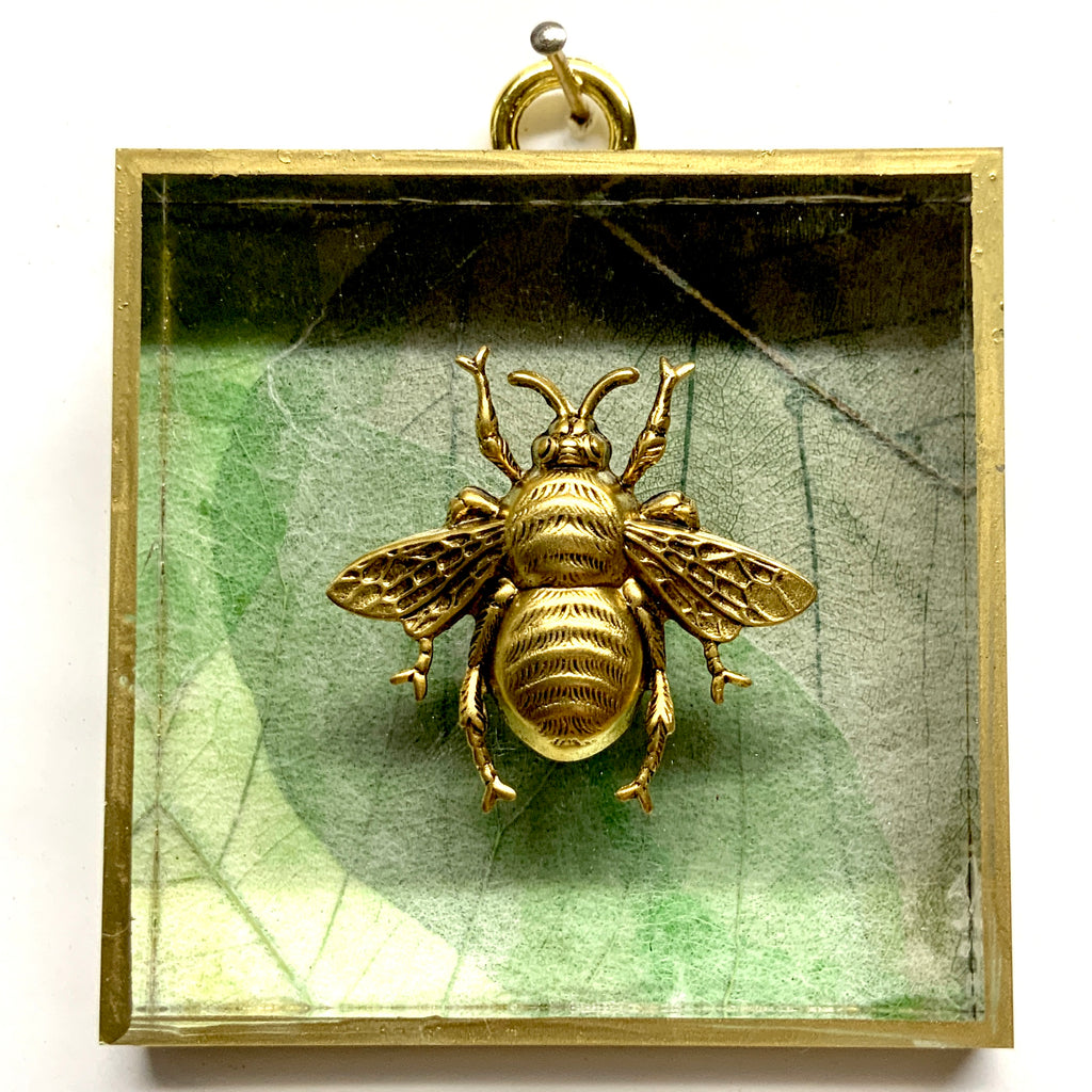 Acrylic Frame with Grande Bee on Mulberry Paper / Slight Imperfections (3