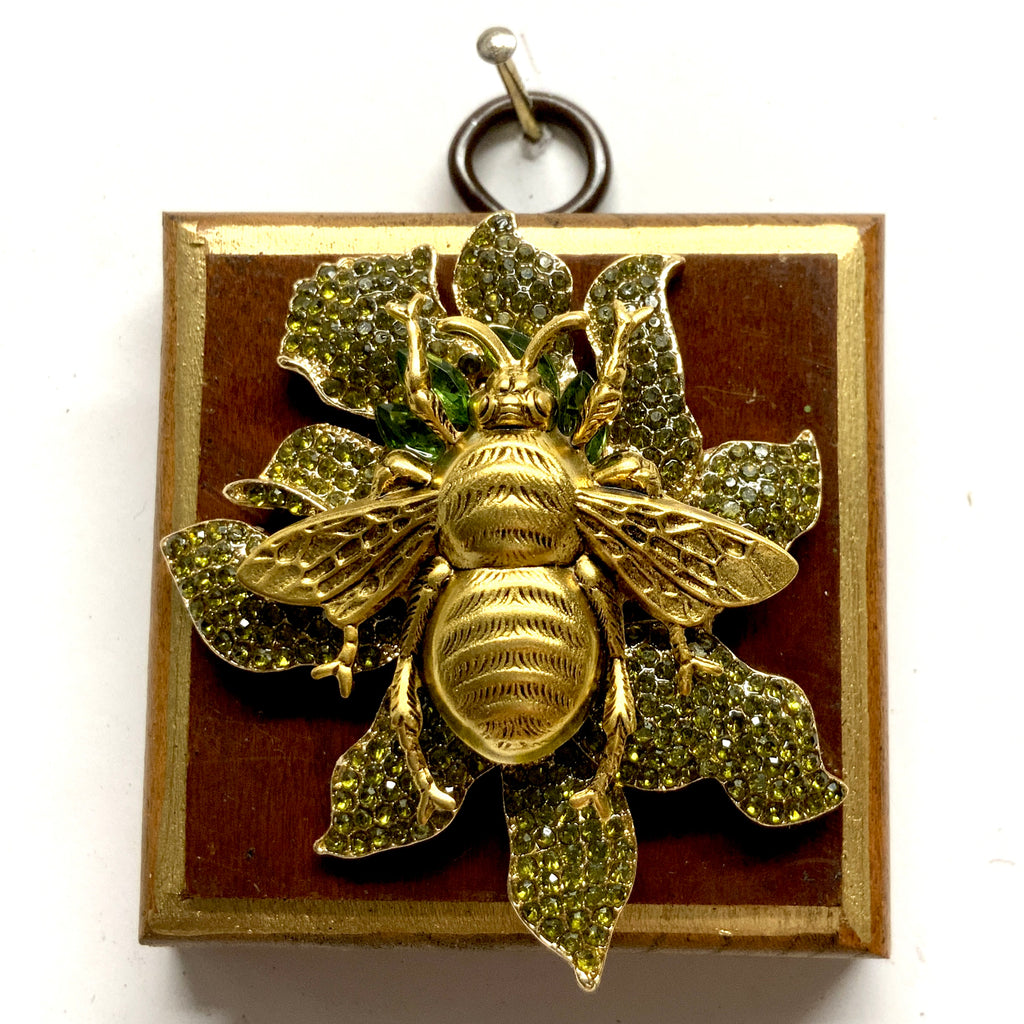 Wooden Frame with Grande Bee on Brooch (2.5