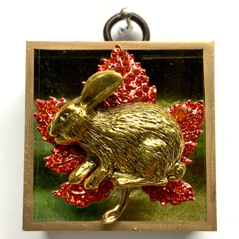 Acrylic Frame with Bunny on Brooch / Slight Imperfections (2