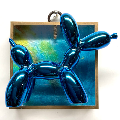 Acrylic Frame with Balloon Dog on Marbled Paper / Slight Imperfections (3