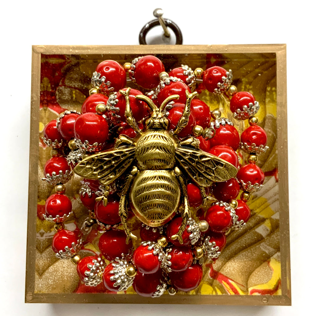 Acrylic Frame with Grande Bee on Necklace / Slight Imperfections (3