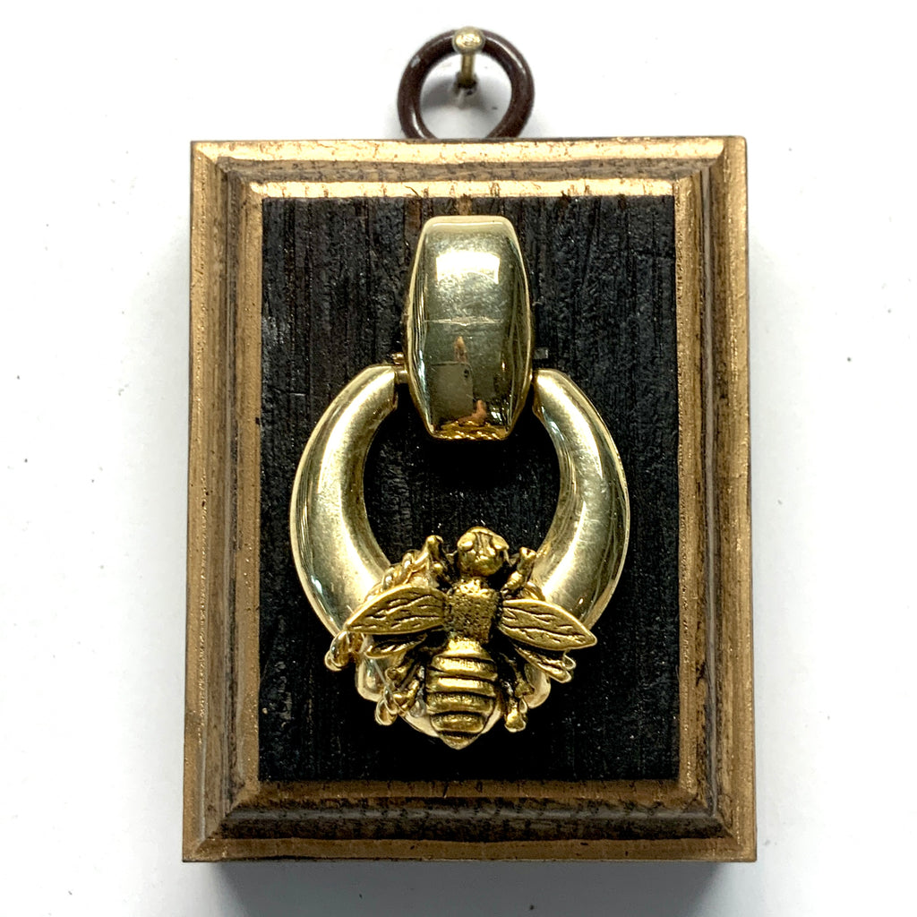 Bourbon Barrel Frame with Napoleonic Bee on Brooch (2” wide)