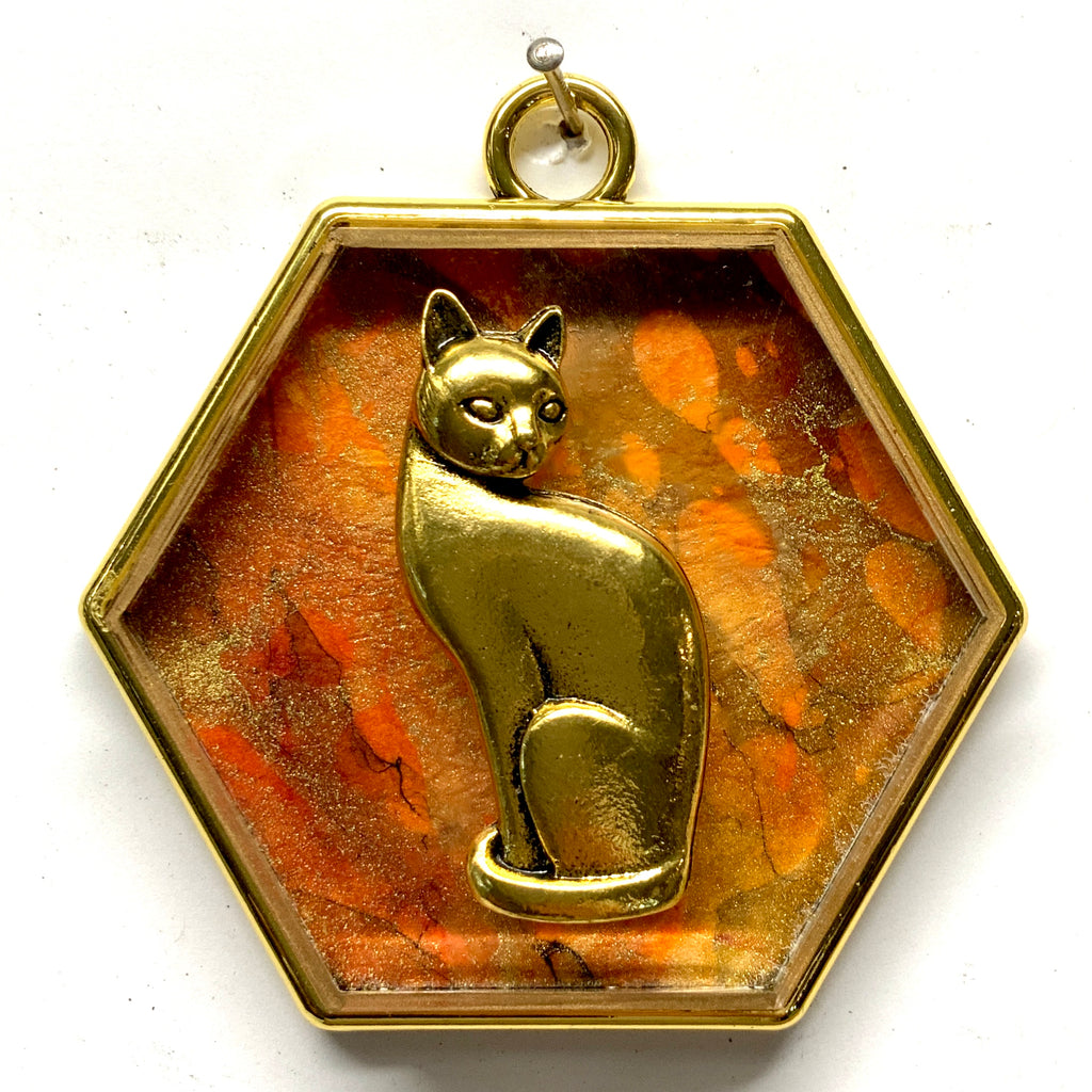 Acrylic Frame with Cat / Slight Imperfections (3.25