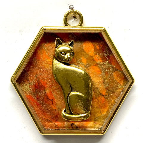 Acrylic Frame with Cat / Slight Imperfections (3.25