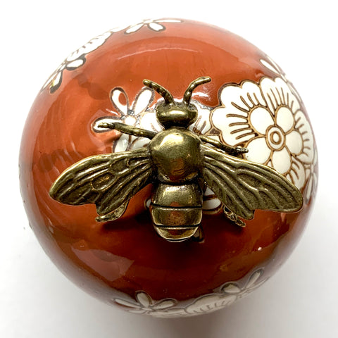Ceramic Ball Frame with Bee / Slight Imperfections (3
